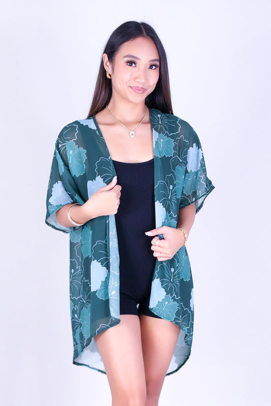 MULTI ALOALO CHIFFON CARDIGAN