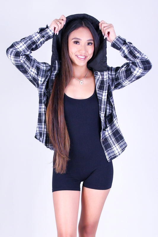 CABIN VIBES PLAID TOP