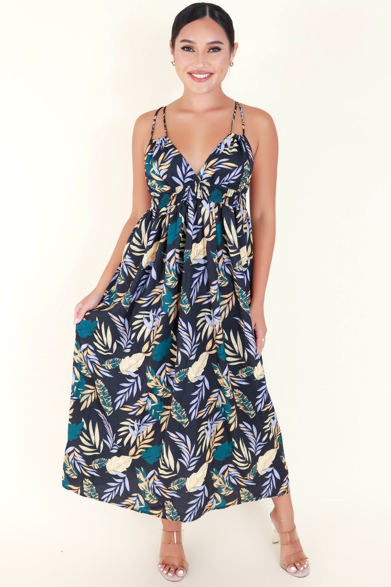 Jeans Warehouse Hawaii - S/L LONG PRINT DRESSES - NICE DAY DRESS | By PAPERMOON/ B_ENVIED