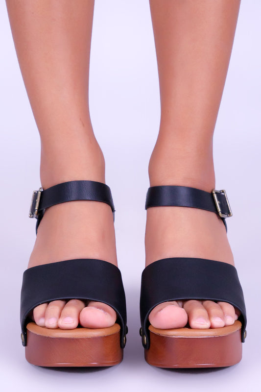 BRUNCH BABE ANKLE STRAP HEEL