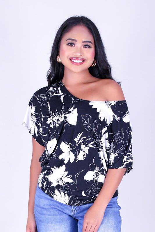 BOTANICAL LINES DOLMAN TOP