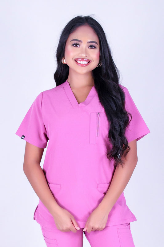 BE PATIENT WITH ME SCRUB TOP