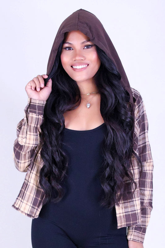 CABIN VIBES PLAID TOP