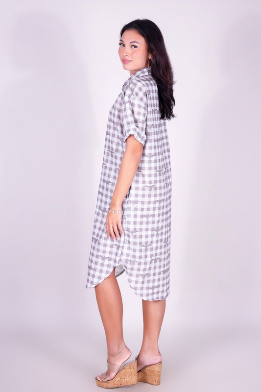 IWA PALAKA BUTTON DOWN DRESS