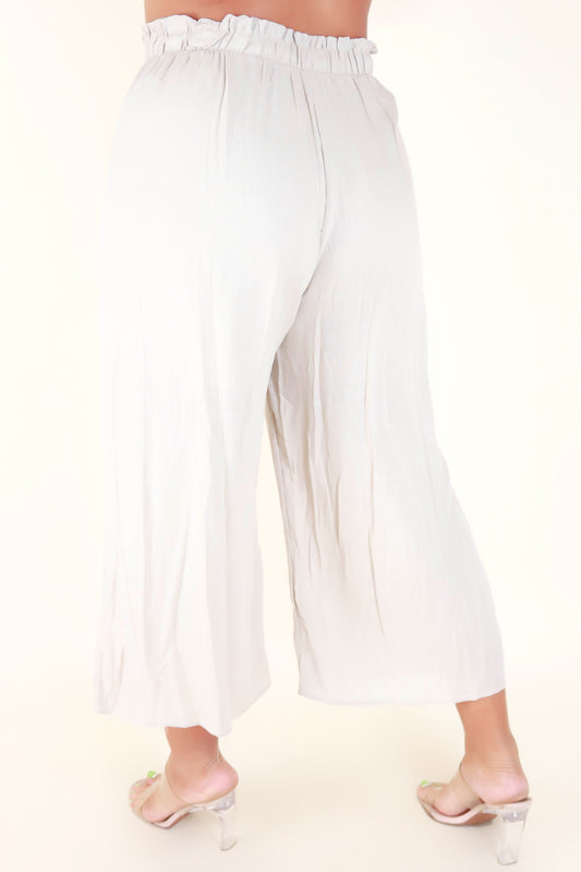 Jeans Warehouse Hawaii - PLUS PLUS WOVEN CASUAL CAPRIS - STAY AWHILE PANTS | By ZENOBIA