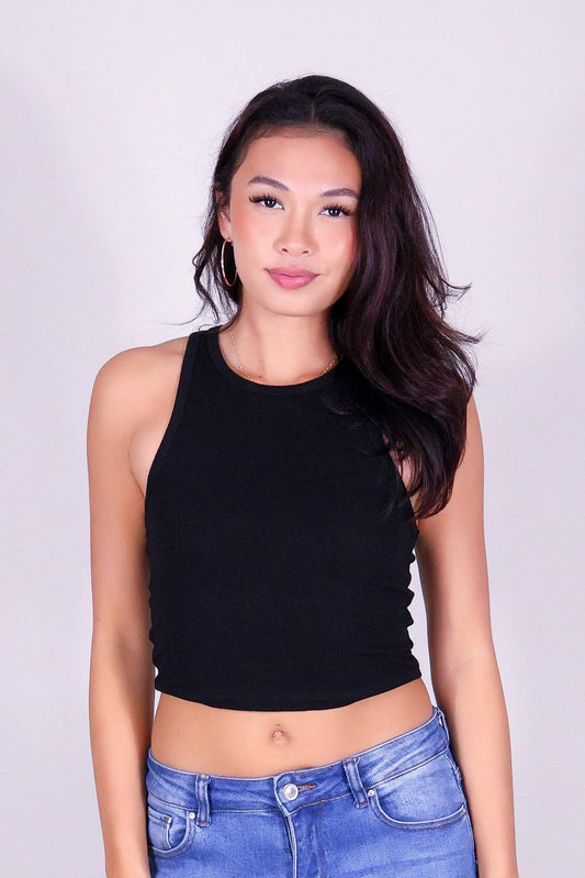 GOT NO TIME CROP TANK TOP