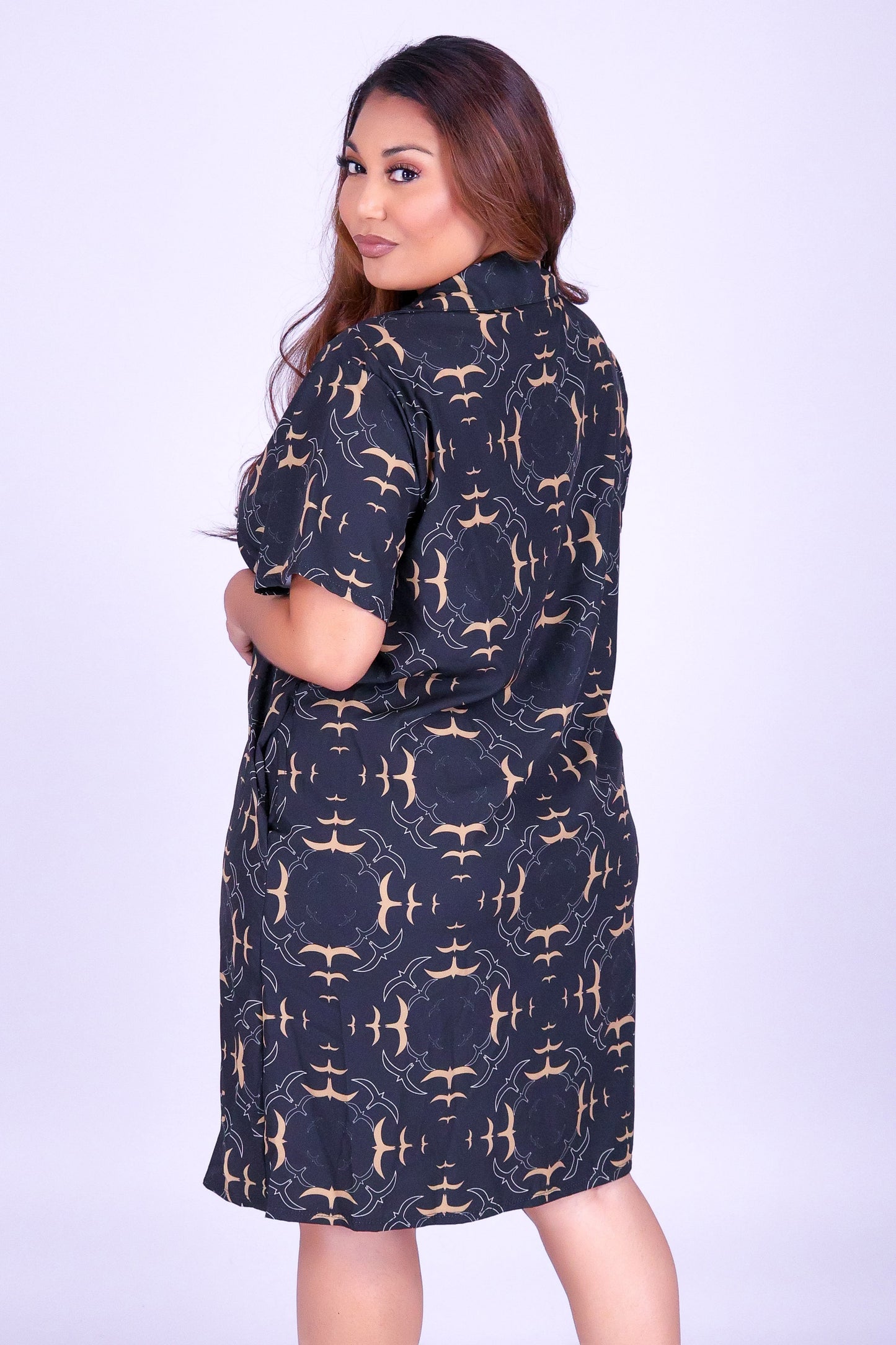 IWA CIRCLE BUTTON DOWN DRESS