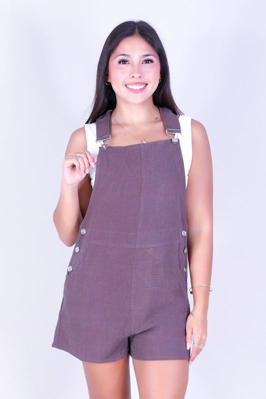 COUNTRY CUTIE OVERALL ROMPER