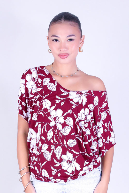 PRETTY BLOOMS DOLMAN TOP