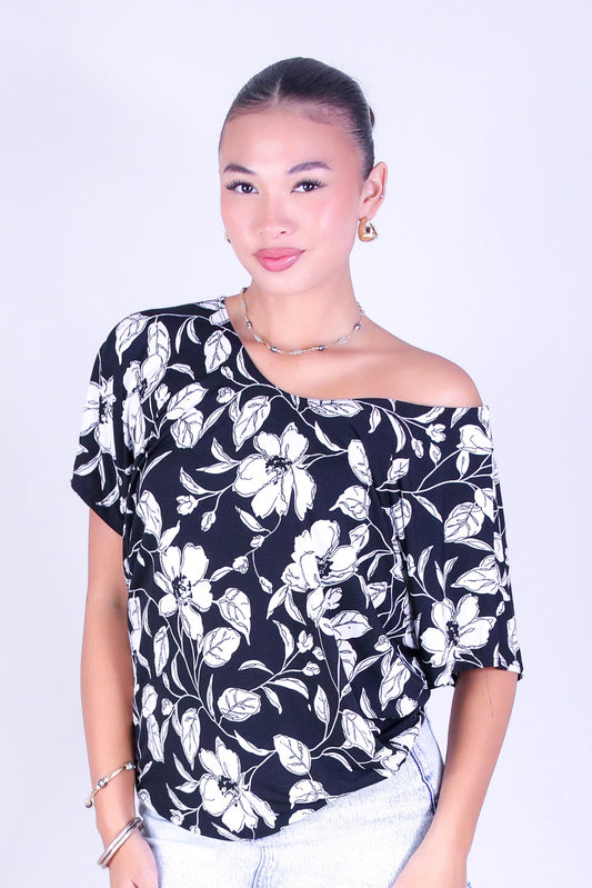 PRETTY BLOOMS DOLMAN TOP