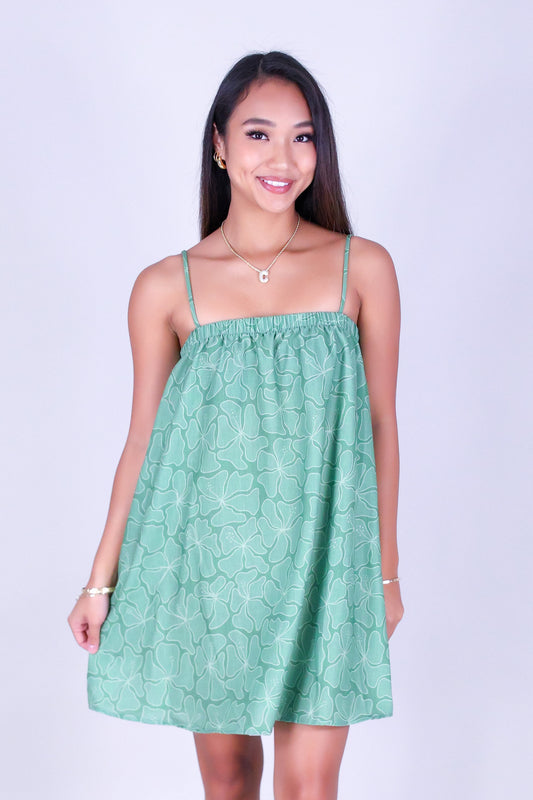 WAVY HIBISCUS DRESS