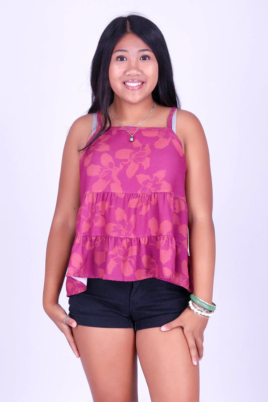 SILK FLOSS TREE FLOWER TOP | KIDS SIZE 2-16