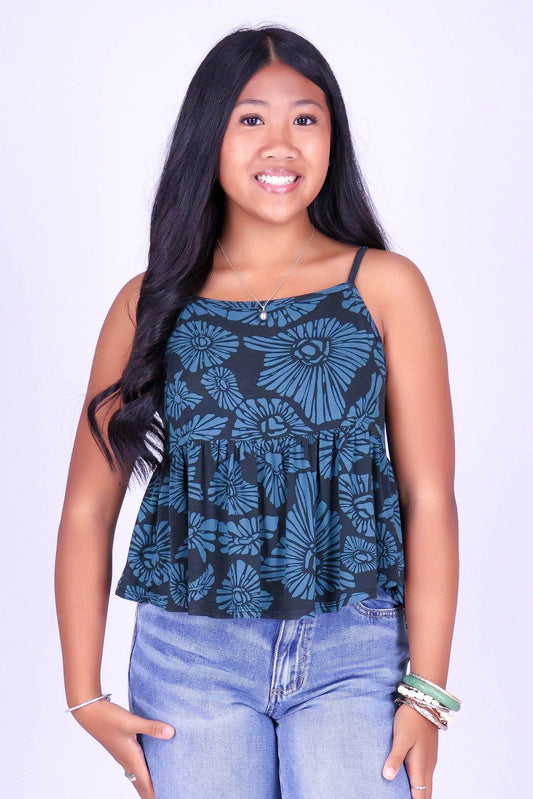 ISLAND OPIHI SHELLS PEPLUM TOP | KIDS SIZE 2-16