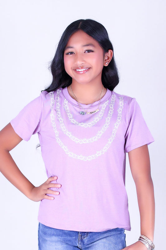 3 STRAND OUTLINE PIKAKE LEI TEE | KIDS SIZE 2-16