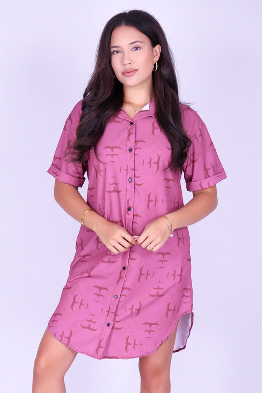 IWA CIRCLE BUTTON DOWN DRESS