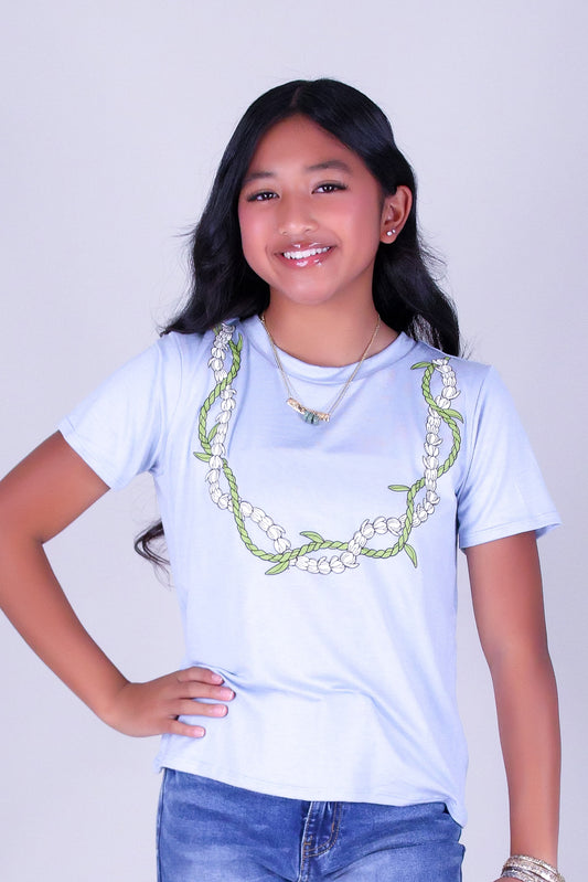 TI LEAF PIKAKE TWIST LEI TEE | KIDS SIZE 2-16