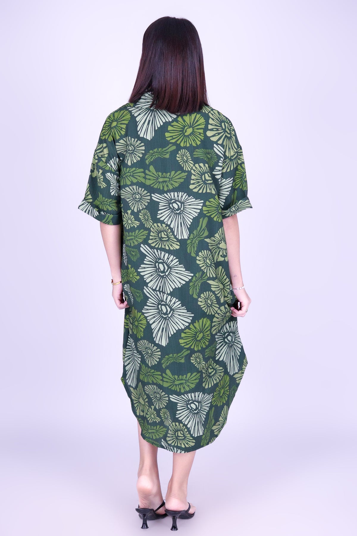 ISLAND OPIHI SHELLS BUTTON DOWN DRESS