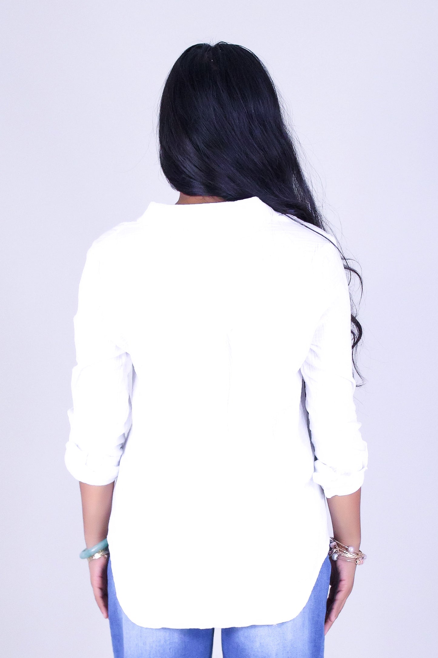 BREEZY BUTTON-DOWN TOP