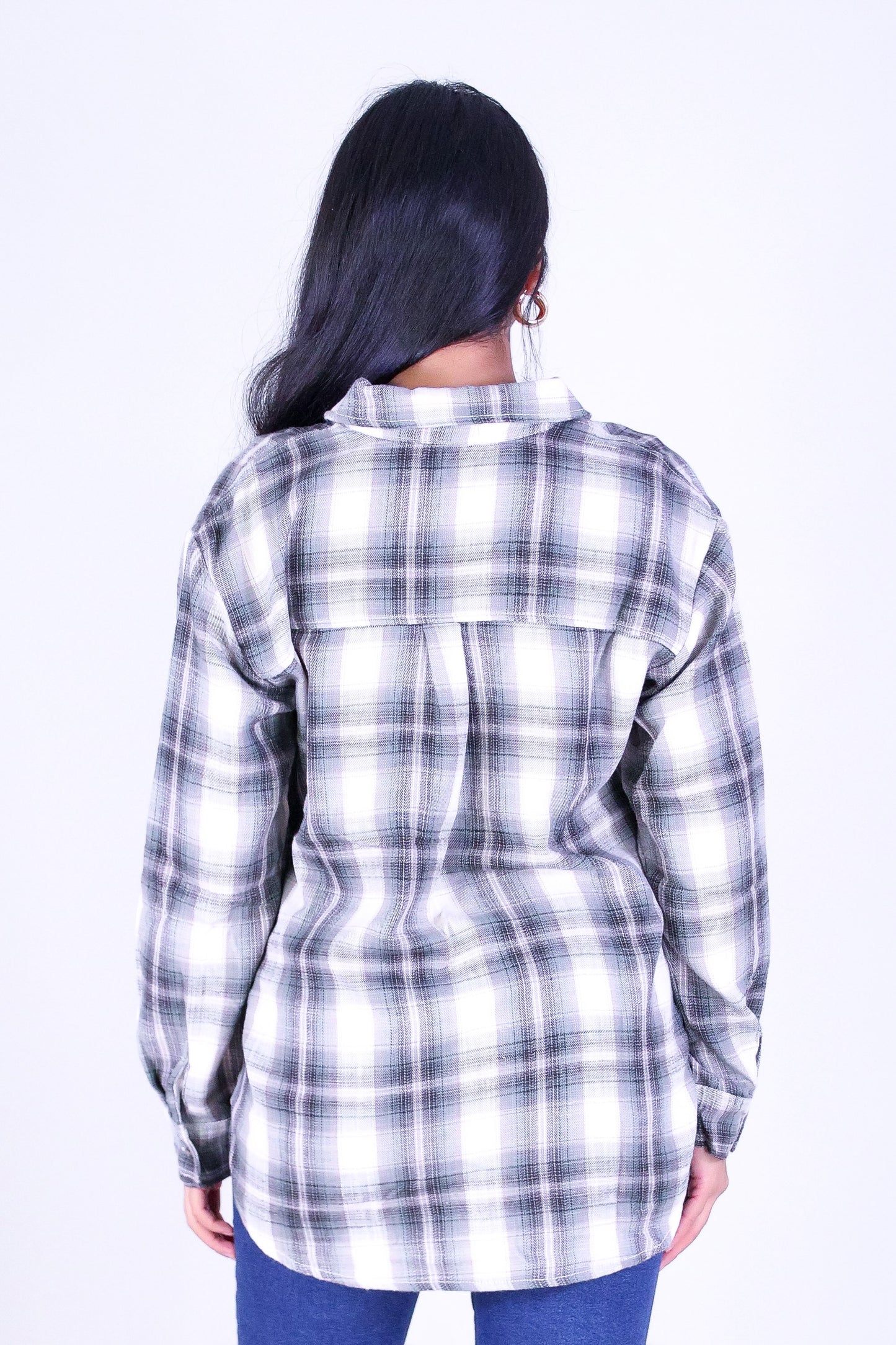 SWEET CHECKS OVERSIZED PLAID TOP