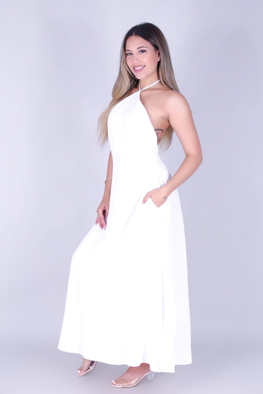 THE EVERLINE HALTER MAXI DRESS