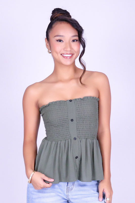I'LL LET YOU KNOW BABYDOLL TUBE TOP