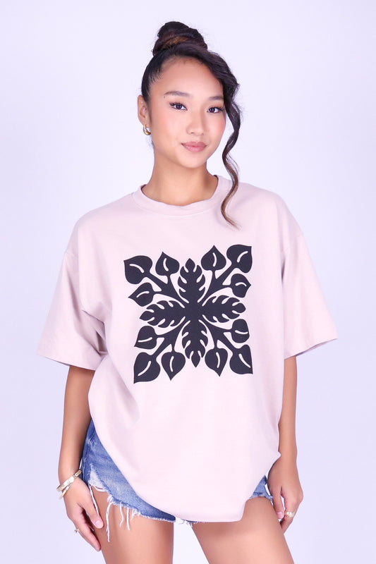 ANTHURIUM QUILT OVERSIZED TEE
