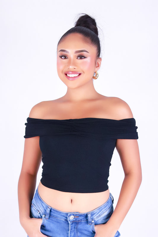 KISS THE NIGHT OFF SHOULDER TOP