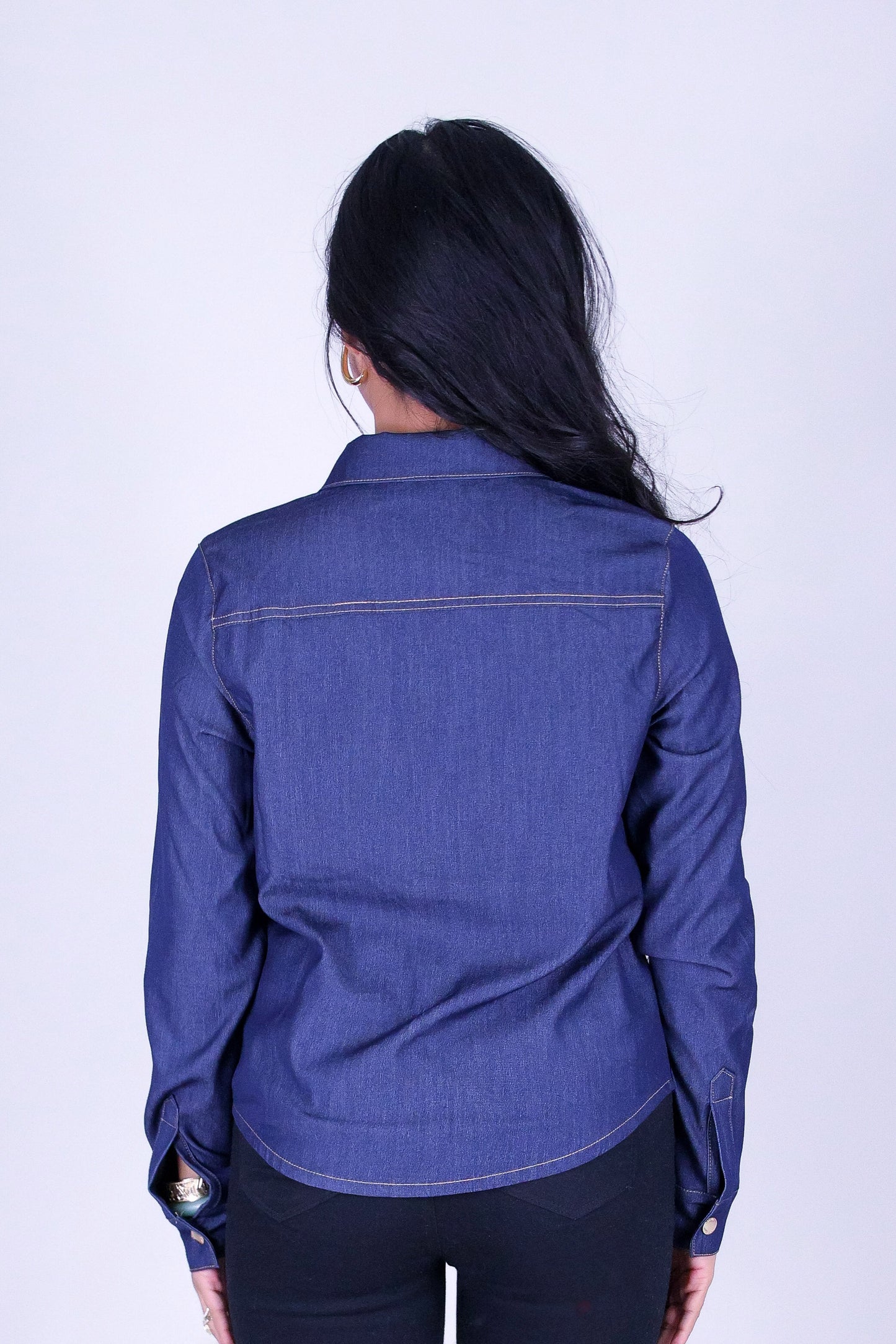 ROGUE BLUE BUTTON DOWN TOP