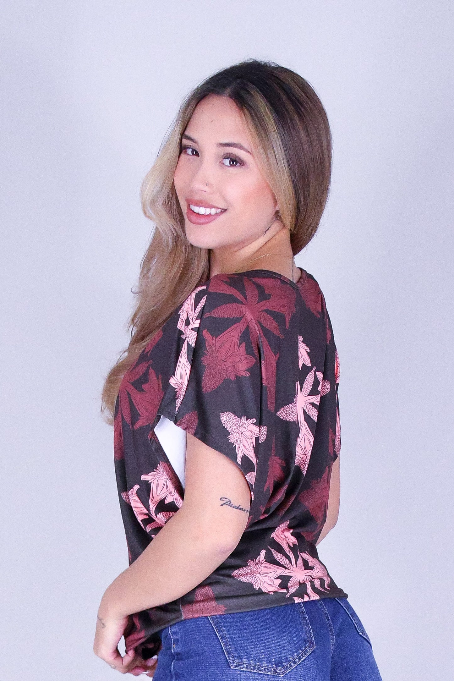 TORCH GINGER QUILT DOLMAN TOP