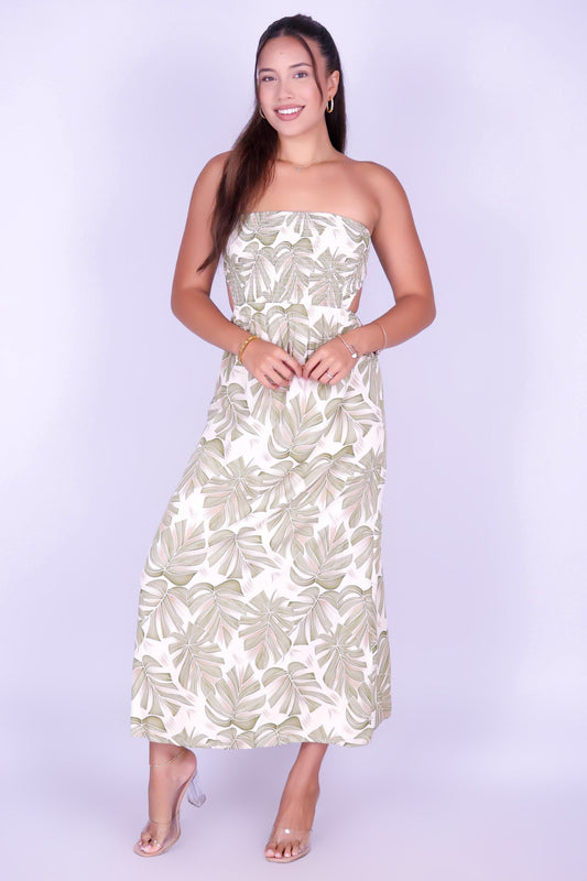 MONSTERA BLOOM MAXI DRESS