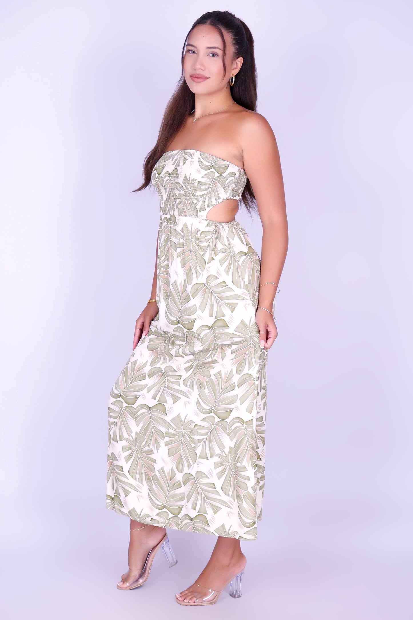MONSTERA BLOOM MAXI DRESS