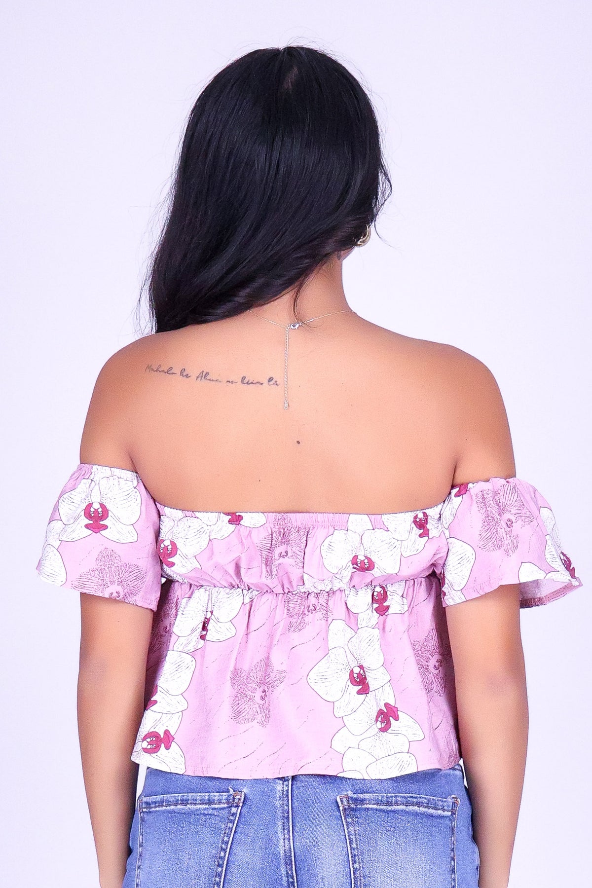 ORCHID OFF SHOULDER BABYDOLL TOP