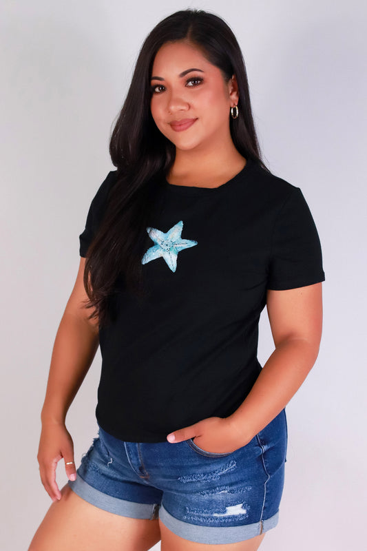 Jeans Warehouse Hawaii - PLUS S/S SCREENS - STARFISH TEE | By LUZ