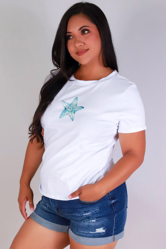 Jeans Warehouse Hawaii - PLUS S/S SCREENS - STARFISH TEE | By LUZ