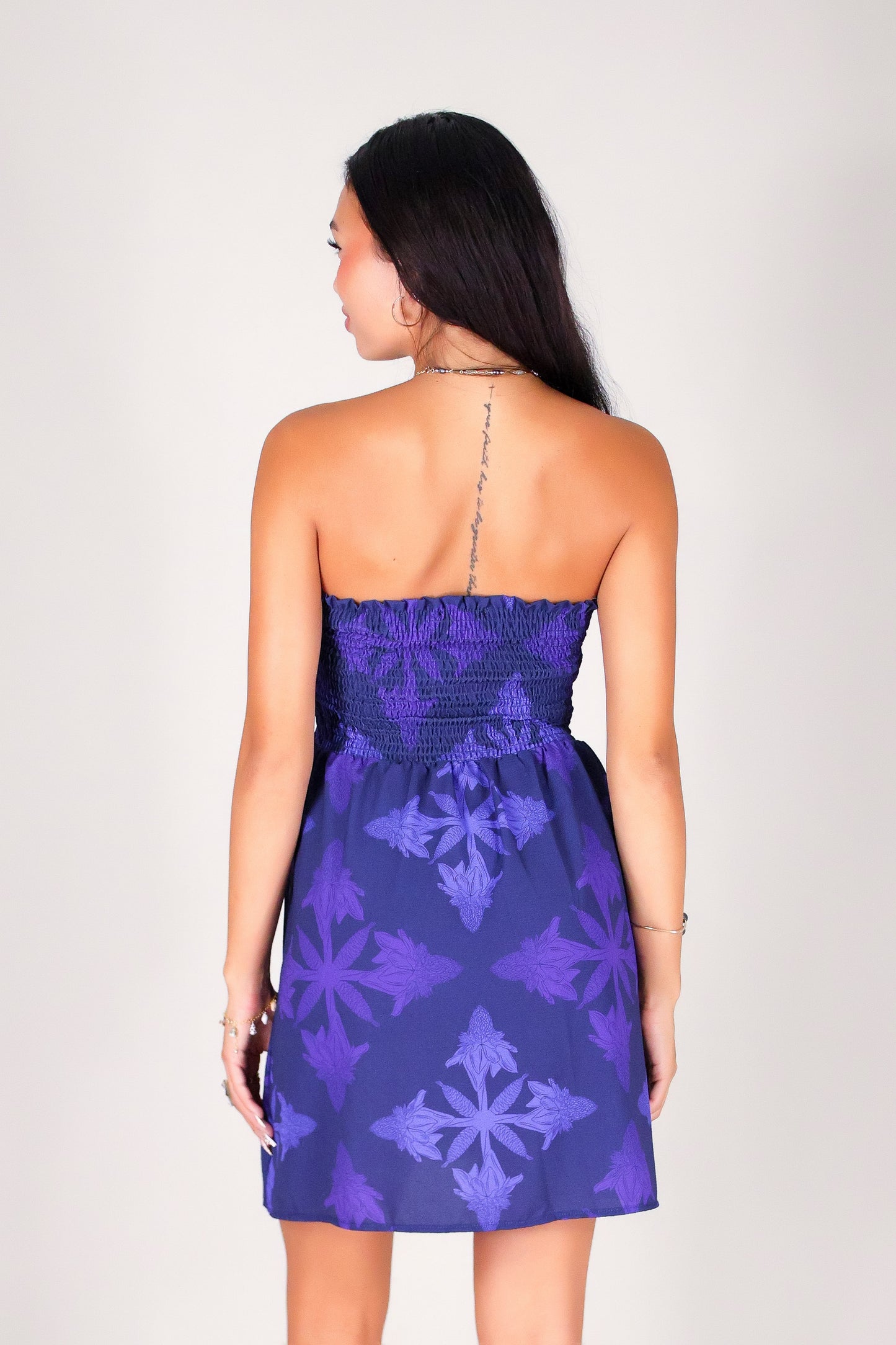 TORCH GINGER QUILT SMOCKED BABYDOLL DRESS