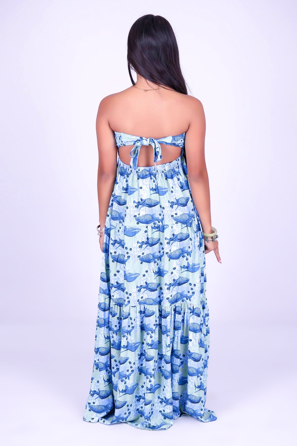 BLOOMS BY THE SEA TUBE MAXI DRESS | KIDS SIZE 12MO-14