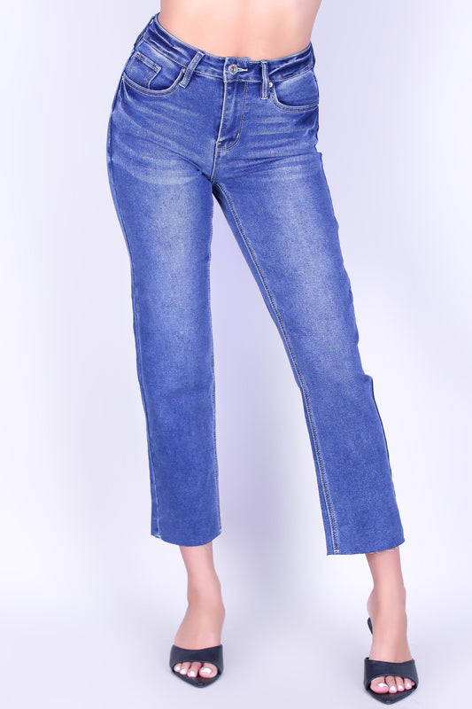 VINTAGE CROP DENIM JEANS