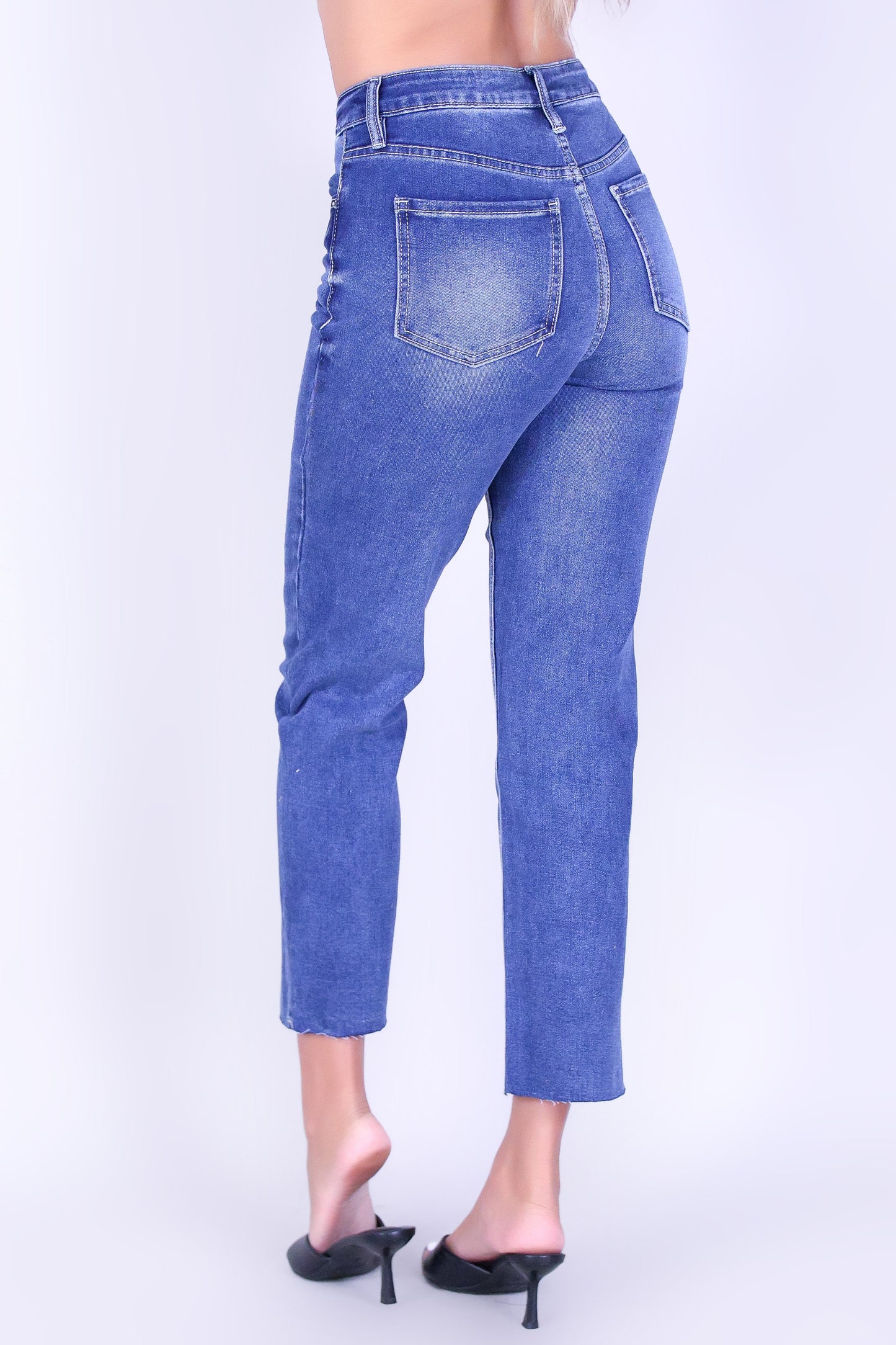 VINTAGE CROP DENIM JEANS