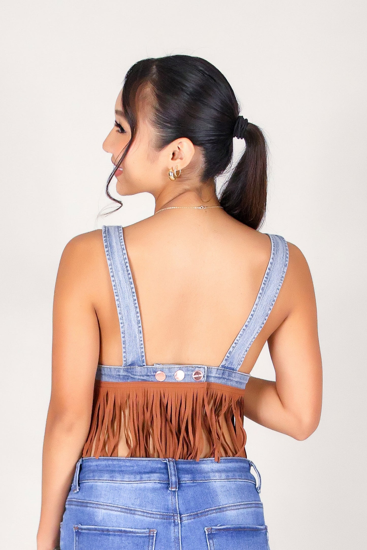 WILD WEST DENIM CROP TOP