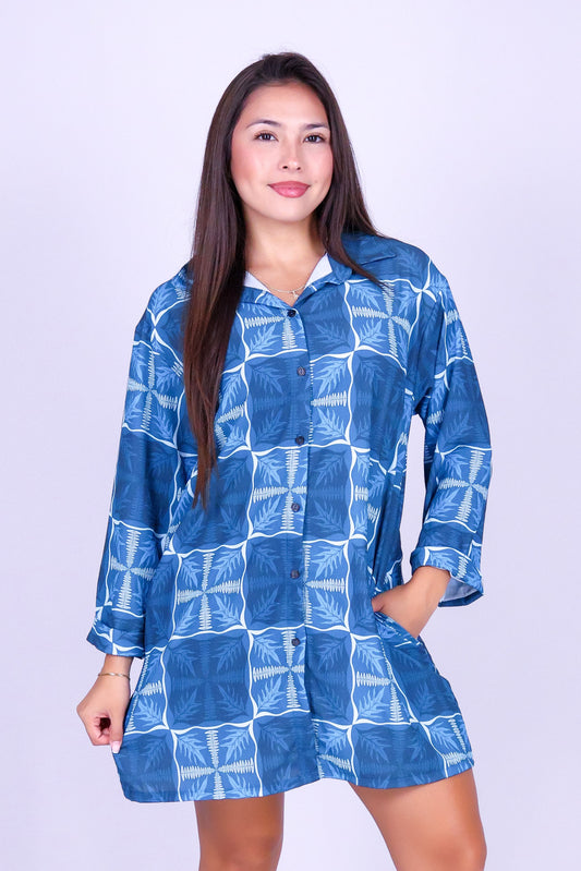 FERN KUIKI BUTTON DOWN DRESS