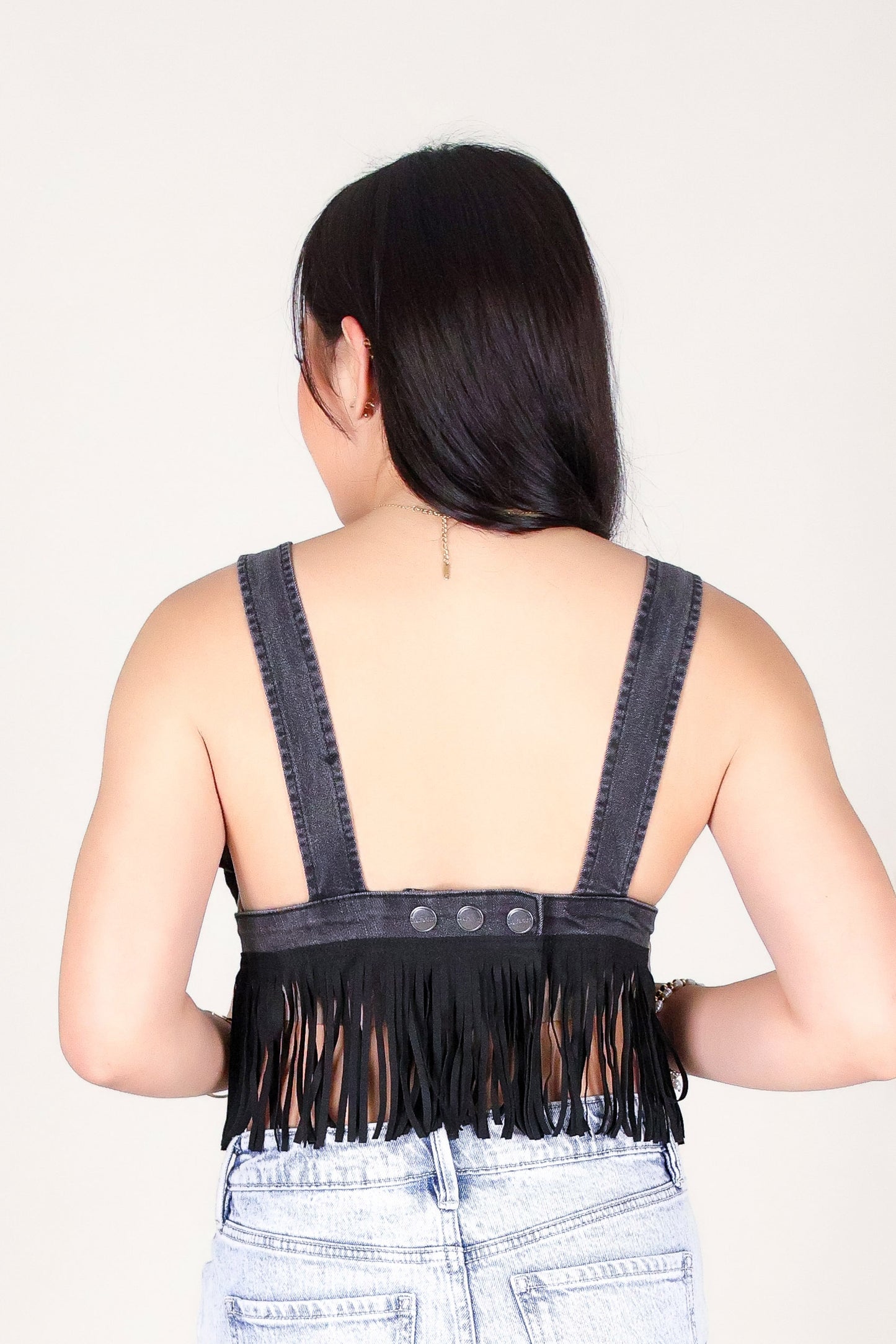 WILD WEST DENIM CROP TOP