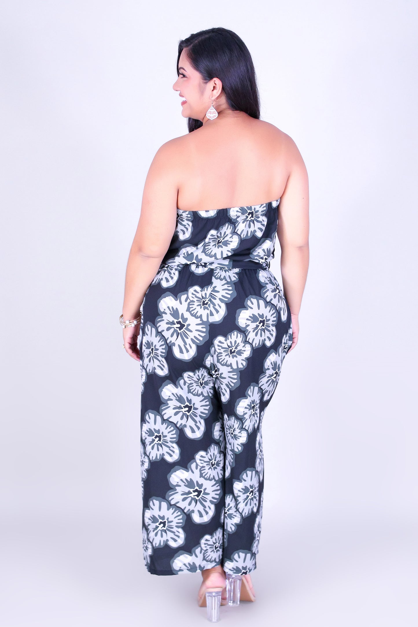 WATERCOLOR HIBISCUS TUBE JUMPSUIT