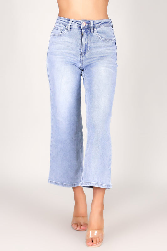 HIGHLINE CROP DENIM CAPRI'S