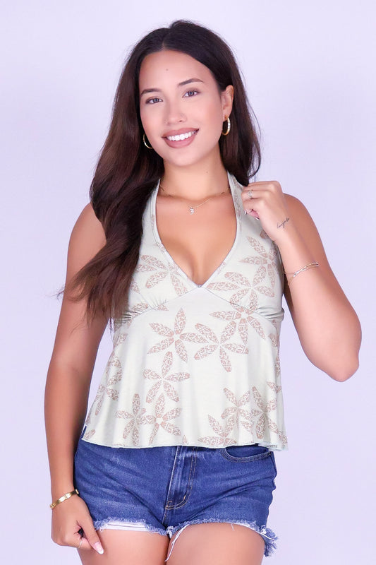 MITER PUA SHELL HALTER TOP