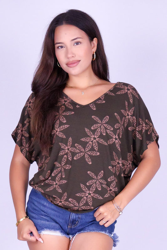 MITER PUA SHELL DOLMAN TOP