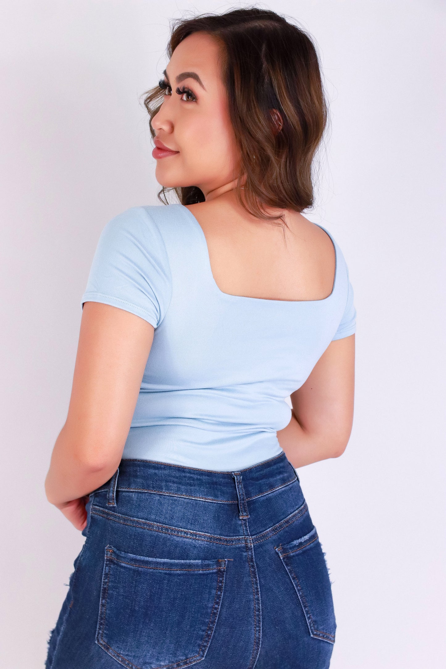 Jeans Warehouse Hawaii - S/S SOLID KNIT TOPS - BE ABOUT IT BODYSUIT | By OLIVE & CO