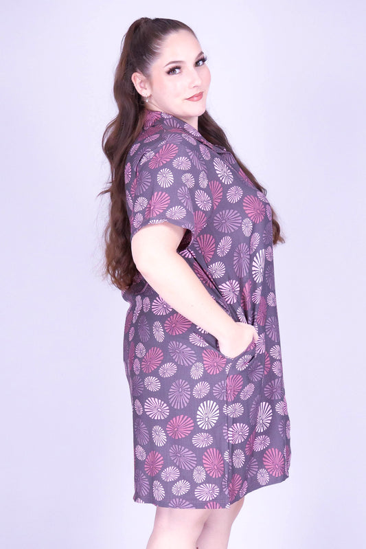 OPIHI BUTTON DOWN DRESS