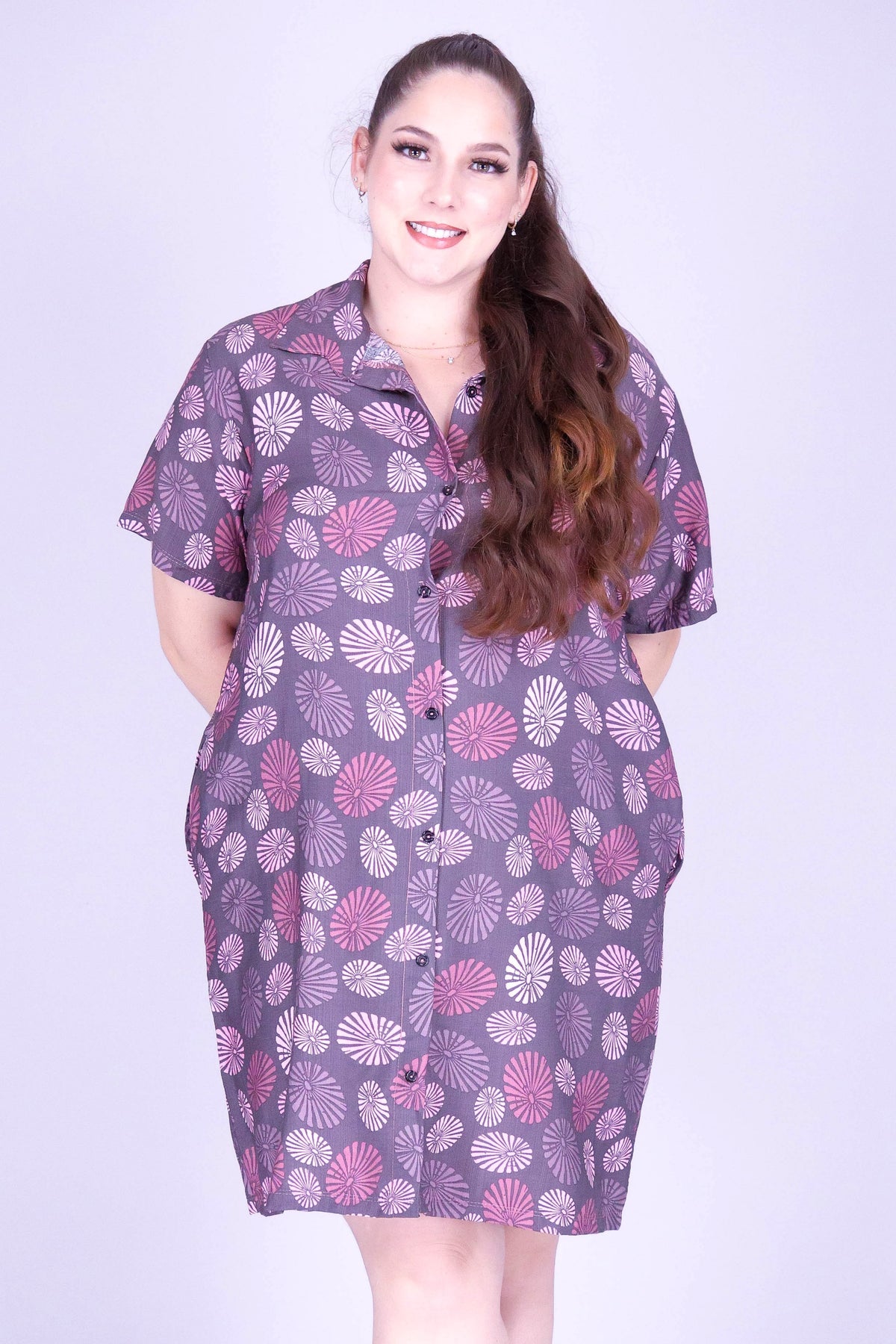 OPIHI BUTTON DOWN DRESS