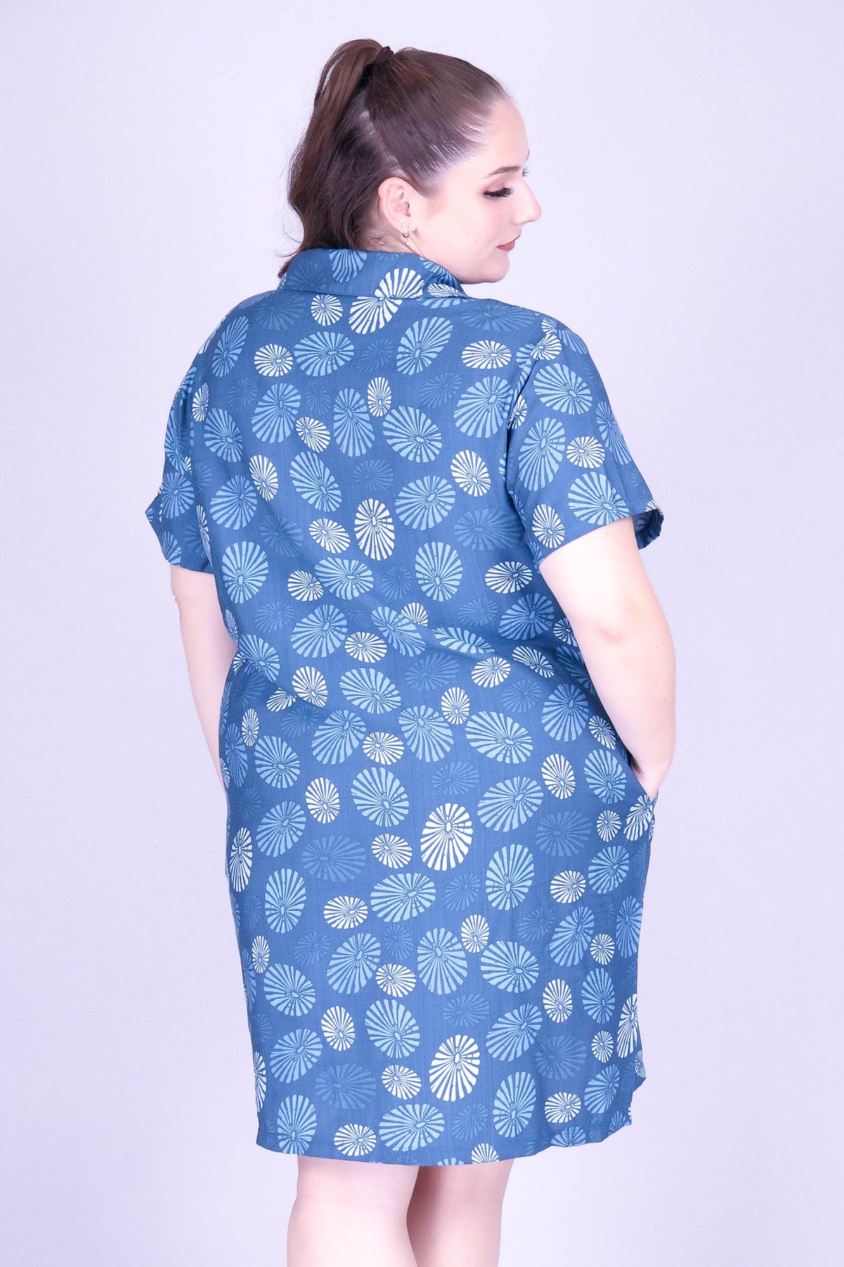 OPIHI BUTTON DOWN DRESS