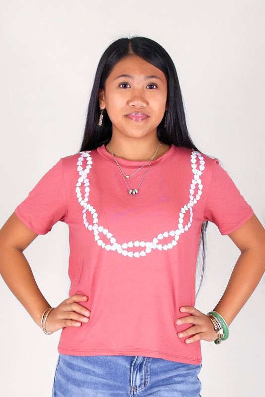 CROWN FLOWER TWIST LEI TEE | KIDS SIZE 2-16